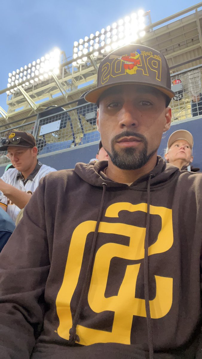 Rocking this hat one of my students made for me at his print shop business #BringTheGold#FriarFaithful @Padres @CajonValleyUSD @CVWorldofWork