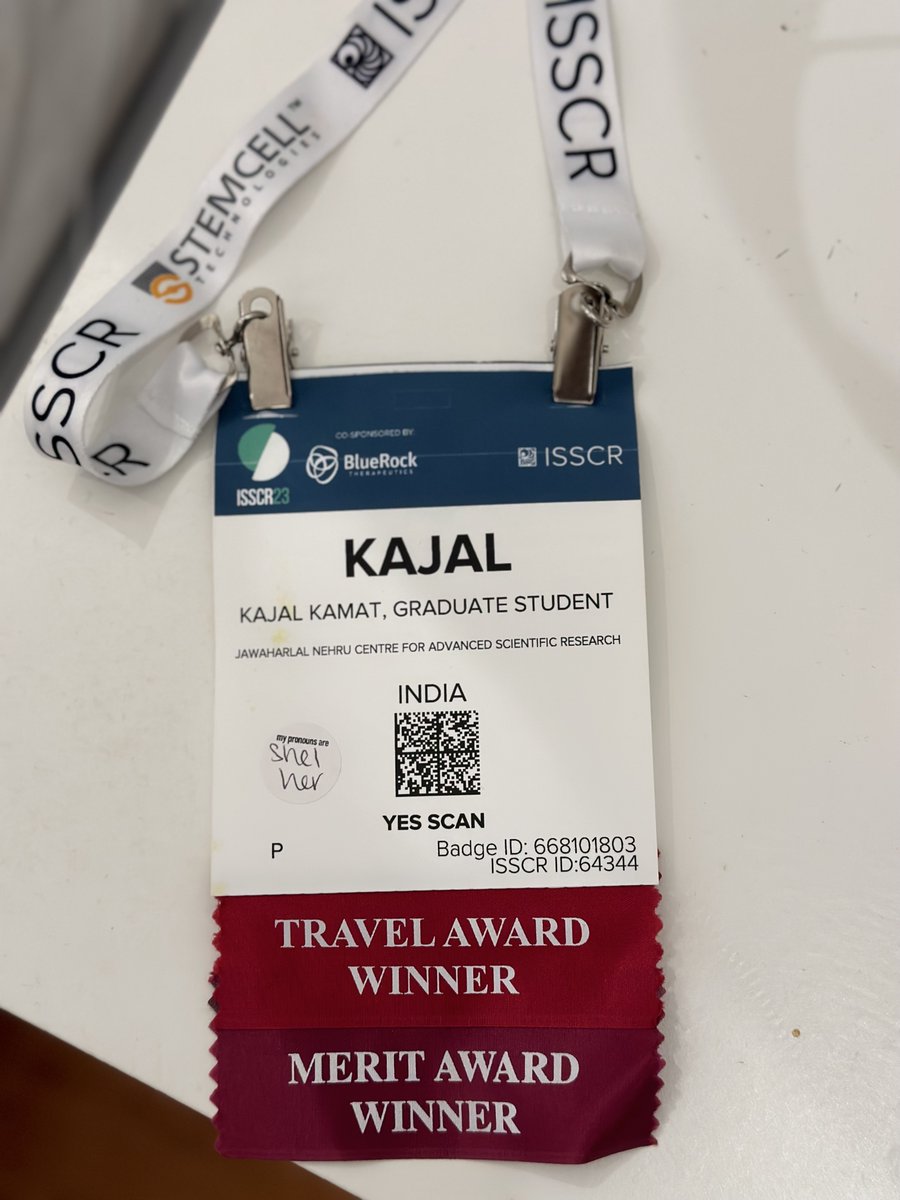 What an amazing start to ISSCR2023!! Elated to receive ISSCR abstract merit & travel award for the second time. Please stop by my poster 238 to know more about how mitochondria fine-tune human pluripotent stem cell differentiation.
#ISSCR2023