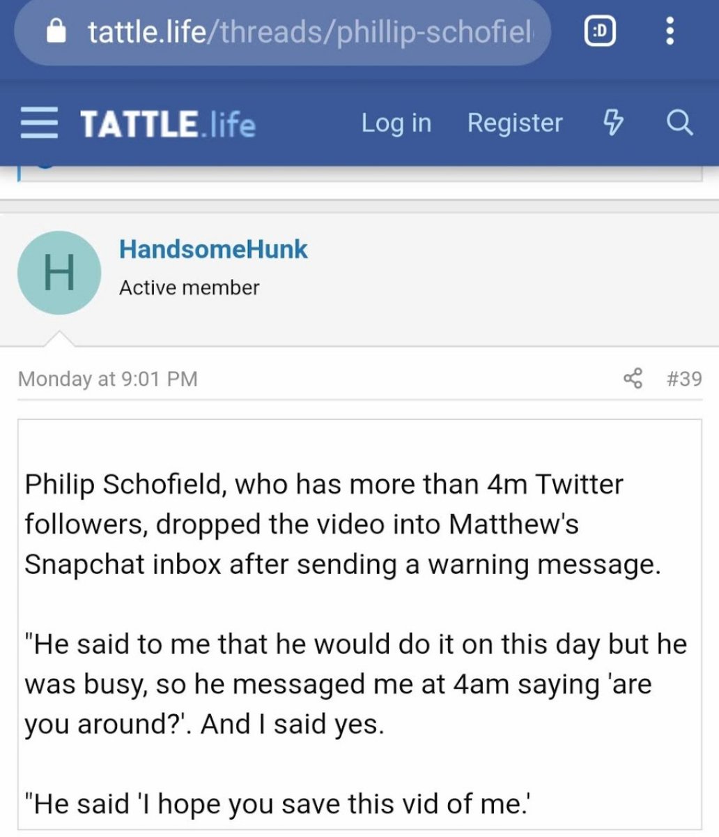 #phillipschofield was known to call up random guys as this news article shows as he chatted up a 19 yr old on #snapchat at 4am! It seems the staff at #ThisMorning didn't know this either? #SAVEMATTHEW #Schofield