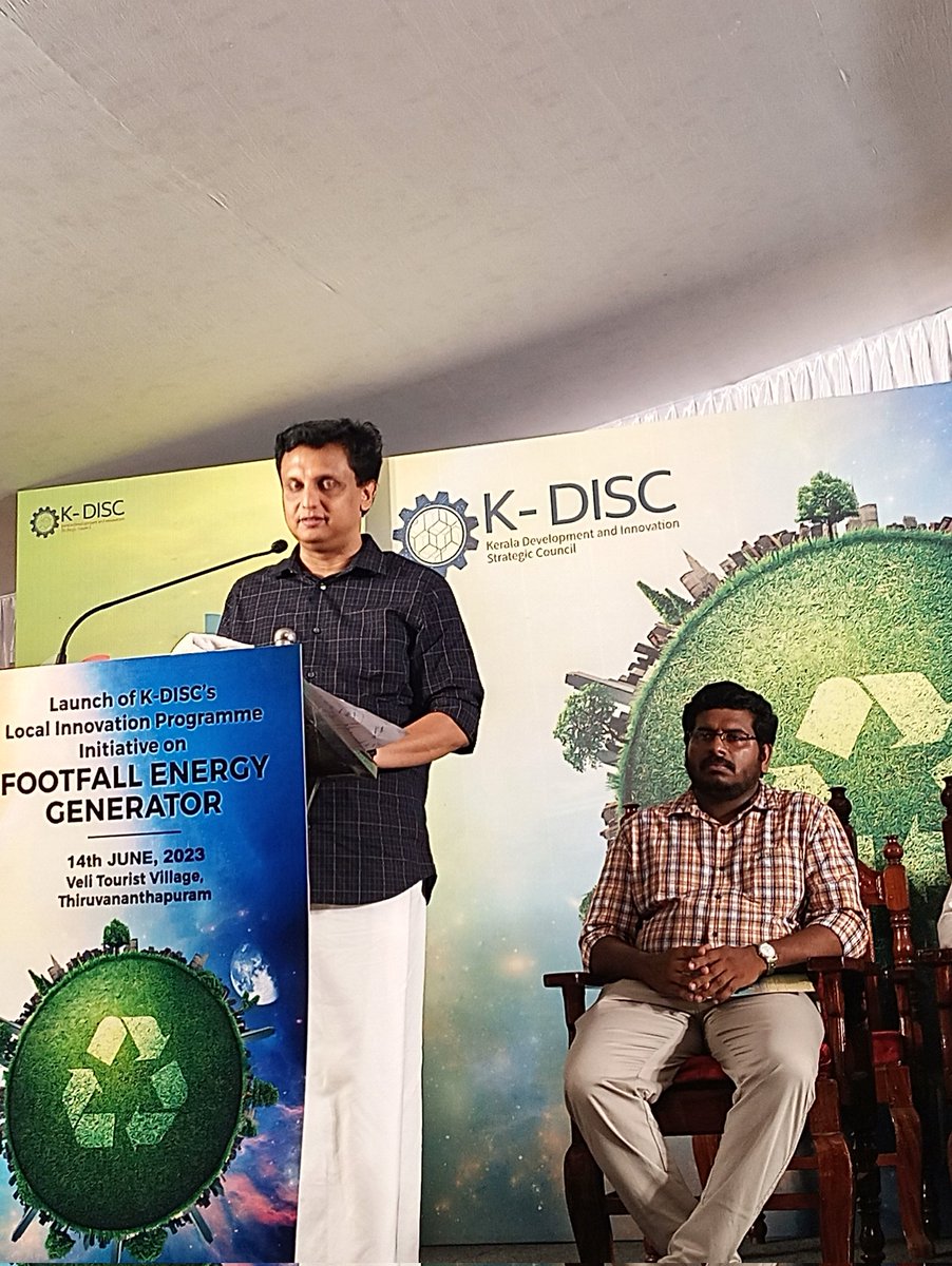 sudukrishna's tweet photo. "Exciting times ahead! Attended the grand inauguration of the Equilibrium Footfall Energy Generator. Just imagine, every step we take can now contribute to a greener future. #CleanEnergy #SustainableInnovation #EquilibriumGenerator #WalkwayPower" #Kerala #kdisc #innovation https://t.co/etfSzG8p2Z