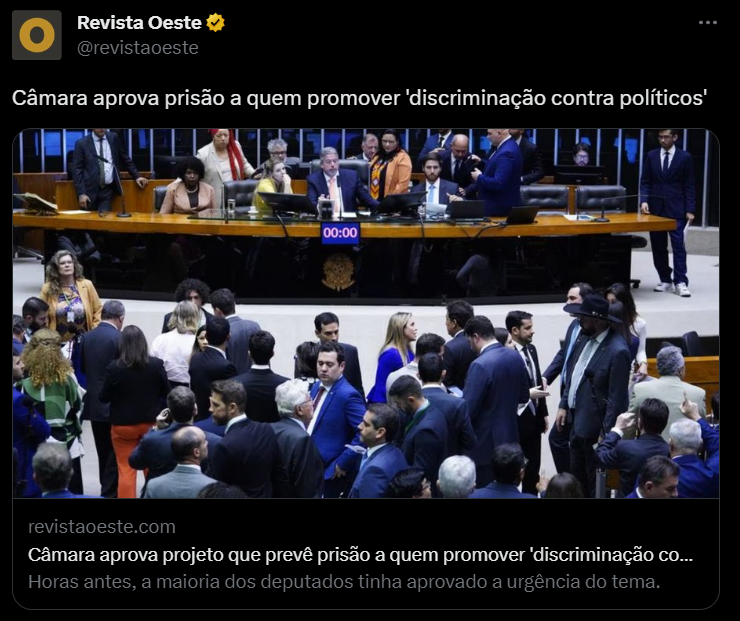 Chief117Br's tweet photo. Que dia!

- Monark sendo censurado pelo STF
- STJ soltando chefe do PCC
- E se xingar político a gente pode ir pra cadeia

Mas é tudo pra proteger a democracia né seus esquerdistas vagabundos. https://t.co/k1W7yyMawG