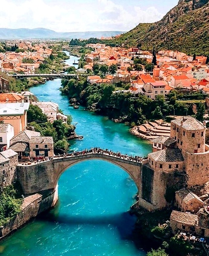 Delightful, impressive landscape... Mostar.  Bosnia and Herzegovina.