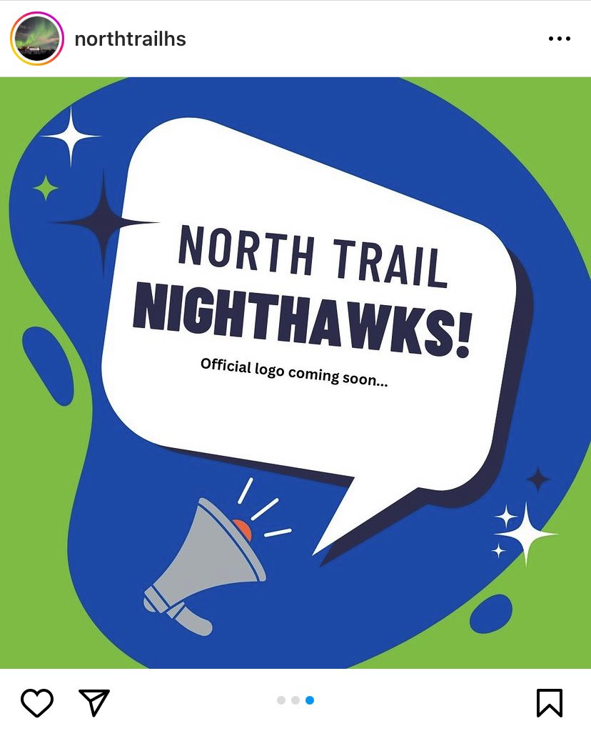 YYCNorthHigh's tweet photo. Looks like @NorthTrailHS has a Team Name! #GoNorthTrailNighthawks #NTNighthawks #yycNorthHighBUILD #TeenageTsunami 🌊 https://t.co/fR60biZ9jF