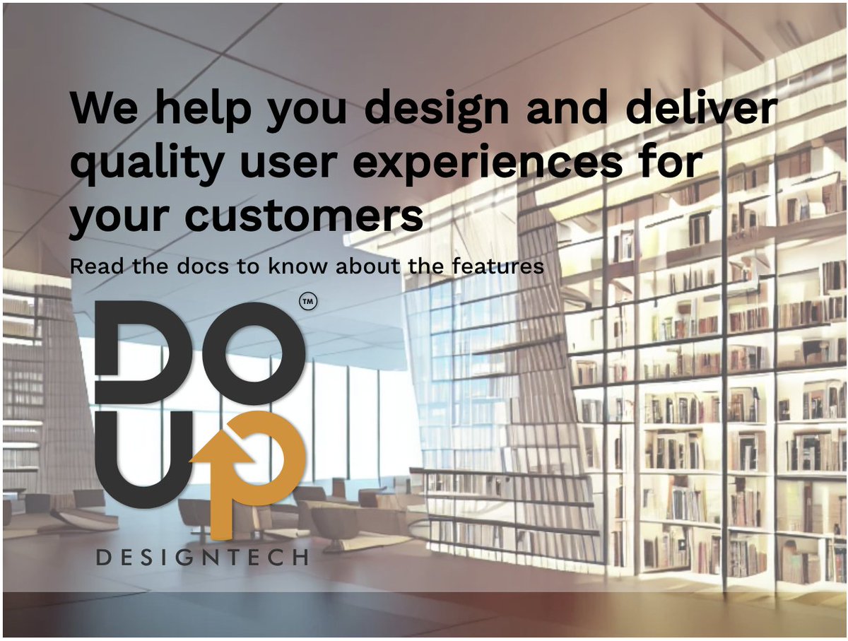 DoUpDesignTech's tweet image. We're constantly updating the platform with new developments. Do away with all the confusion, get a concise and comprehensive overview  @ doup.in/docs