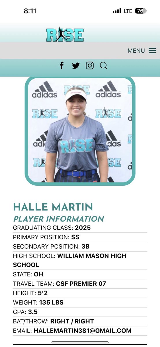 HalleMartin16's tweet photo. Excited to play in the Top 50 Notre Dame Show Case and Camp. 
@joycewellhoefer 
@SoftballRio 
@OWUSoftball 
@OhioChr_SB https://t.co/lSIDa0uDY9