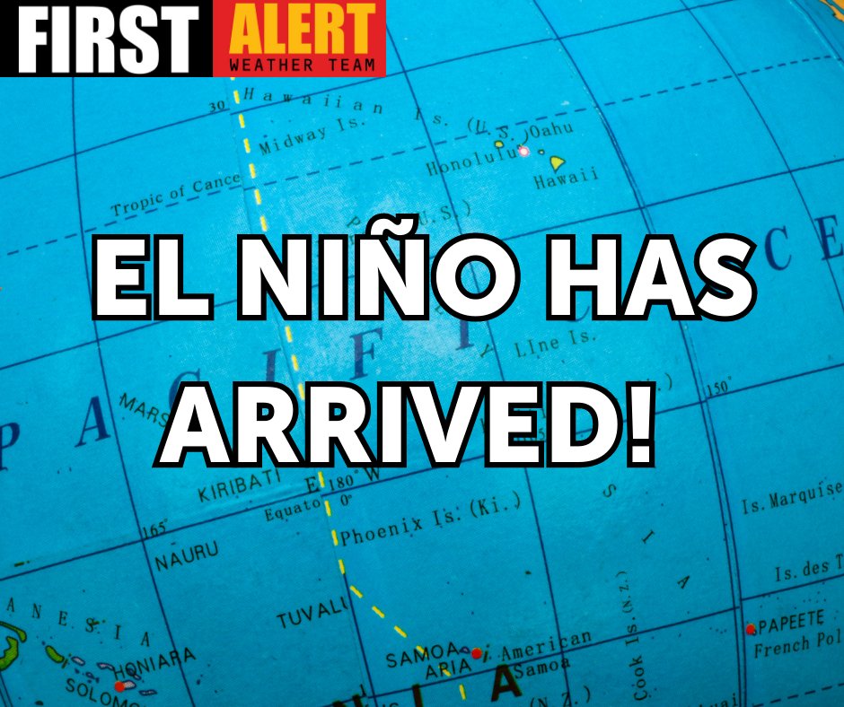 KESQ's tweet photo. You may have heard the news, but El Niño has arrived! What is El Niño and what are its impacts on the United States and Southern California? Check out @Spencer_KESQ's article to find out. https://t.co/d2bZtNRl5F https://t.co/lXPab7U1FZ