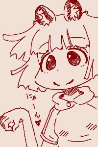「ちかごろのらくがき1 たぬきのマッスルパスタ」|うちうのイラスト