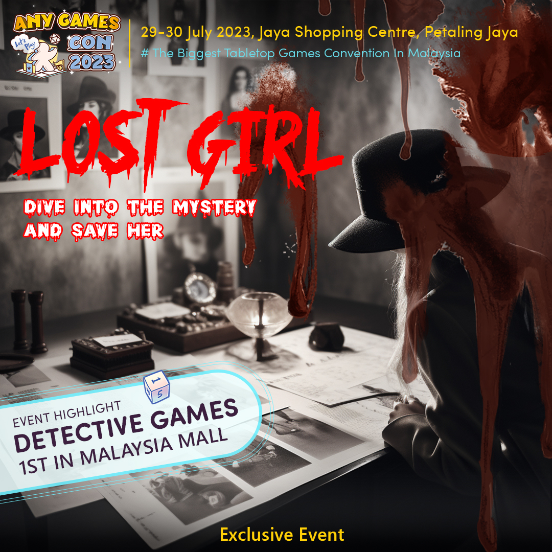 AnyGameFun's tweet photo. 🕵️‍♀️Embark on a thrilling detective journey  
into the dark corners of your mind🧠 
🔎unearthing the fog of truth🌫️ 
to solve the mystery &amp; save the girl!   

🌟The 1st Real Life detective game in Malaysia Mall 

 📅Date: ​ 29 - 30 July 2023 
📍 Venue: Jaya Shopping Centre, PJ https://t.co/LFw2Niv9k2