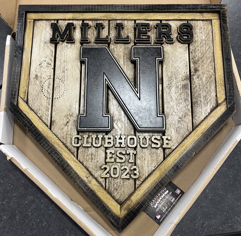 MillerBaseball's tweet photo. #Millerball Parents chipped in with a GREAT sign addition to our new clubhouse!

#GrindOn https://t.co/9pdwN0tXL3