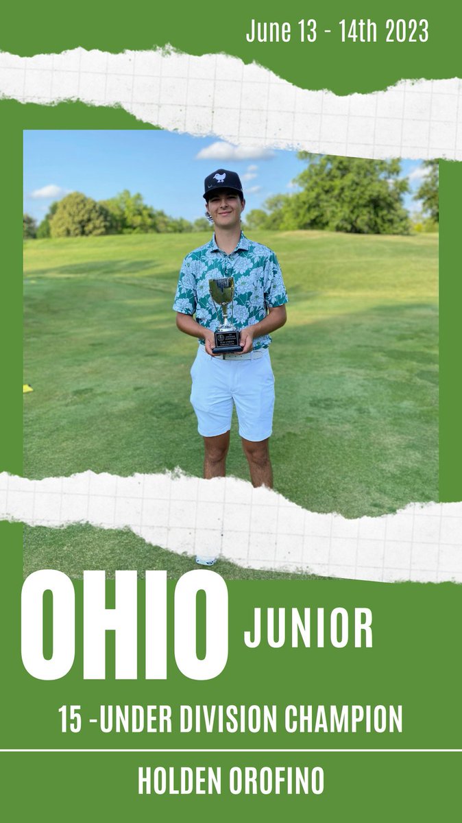 So Proud of you @hojoorofino on your win at the Ohio Junior 2023 tournament this week!  @ohiogolf @olhs_golf @TheGolfRoom