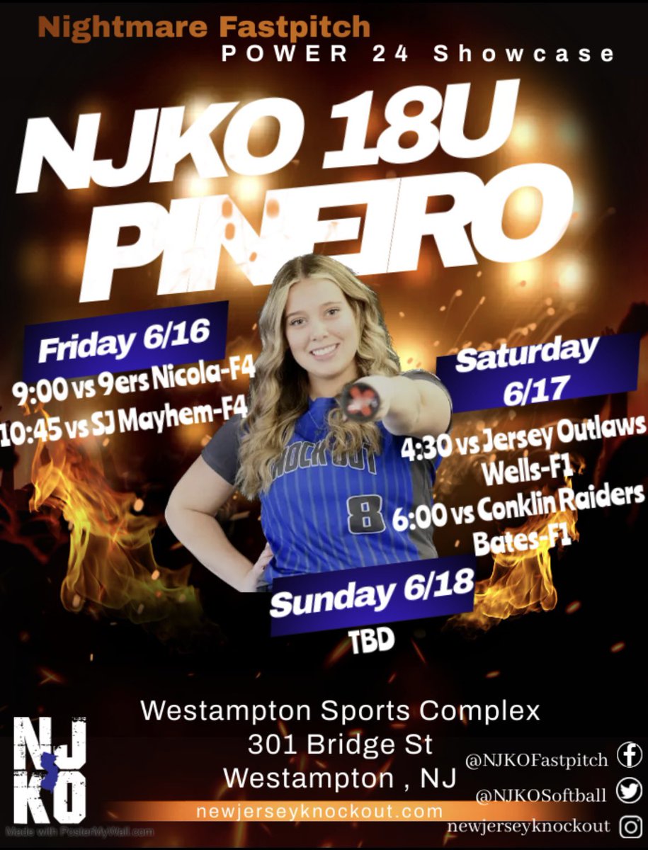 Both NJKO 18U teams are in action this Friday, Saturday, and Sunday. Full details for each teams are below! Excited to play this weekend close to home before we go on the road ! #njkofam #StartUnknown #FinishUnforgettable