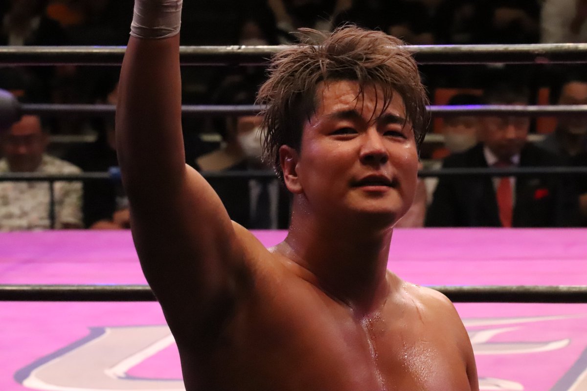 nakazima_NOW's tweet image. 各団体のエース集めたメインが興行の集大成で凄く面白かった。潤滑油青柳選手が試合の空気感作ってて楽しいプロレスでした。ノムヤギTタッグはバランス良かったし、他でも試合組んで欲しい。
#FortuneDream8 
#青柳優馬
#THawk
#田村ハヤト
#吉田綾斗