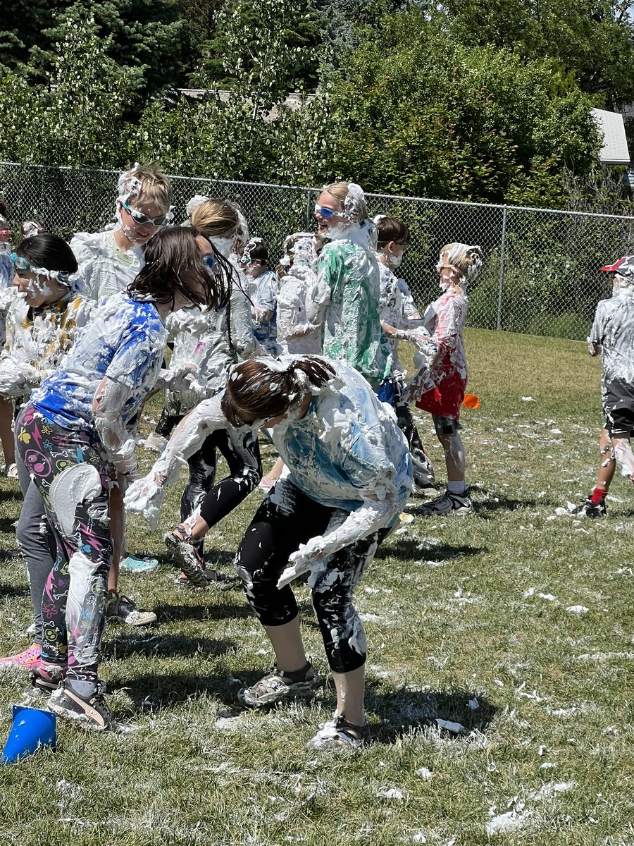 Bray4Ed's tweet photo. So…..5th grade shaving cream battle!!  So hilarious and fun!  Can’t wait for field day tomorrow!!!  @LMSprincipals @PullmanSD @SESSuperstars @PullmanKES @PullmanHS https://t.co/5b7oabW56W