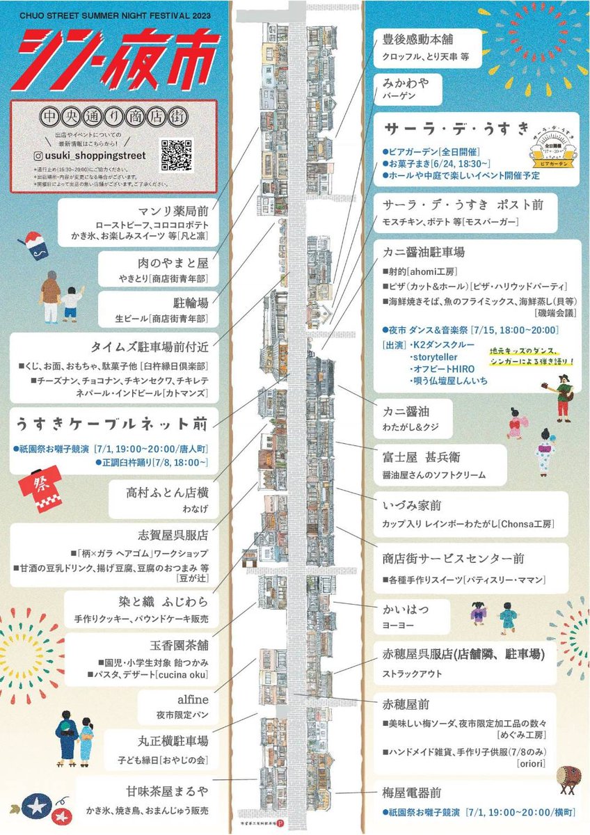 shojiend's tweet photo. 【臼杵は土曜の夜市】
シン・夜市
全4回 毎土曜 17:00-20:00
6/24(土)、7/1(土)、7/8(土)、7/15(土)
臼杵市中央通り商店街(八町大路)にて開催されます。 #臼杵 #usuking https://t.co/XOUFfzQjhu