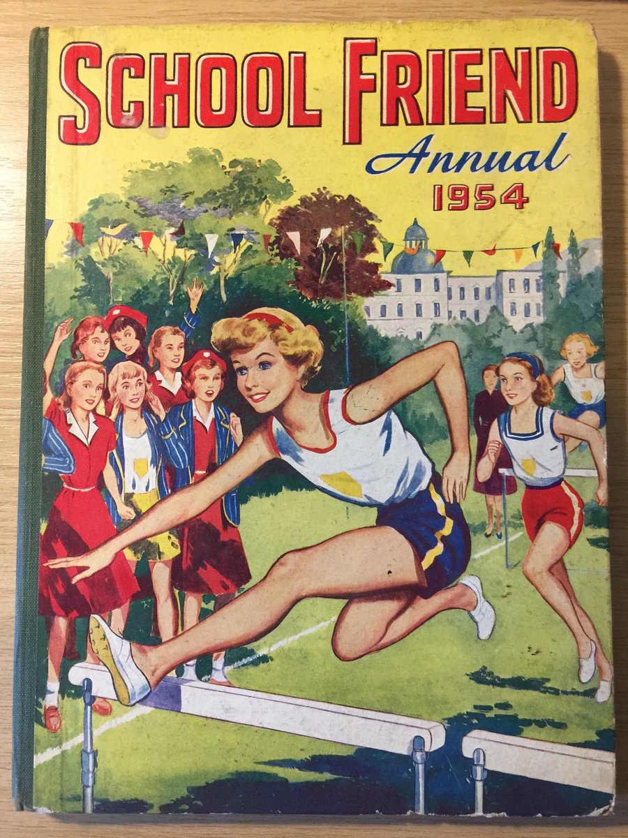 WatsonsVintage's tweet photo. A WONDERFUL Nostalgic Book Gift for a loved one who was born in 1954. https://t.co/6NrqAADTjH School Friend Annual from 1954. This hardback book is packed full of great short stories and will make a FABULOUS and unusual present. #Vintage #ChildrensBook #RareGift #GiftToTreasure https://t.co/rcPd7FLB7D