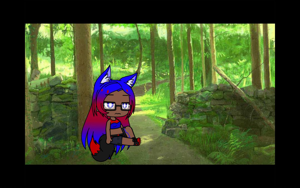 *Karlay is laying in the forest. She looks upset