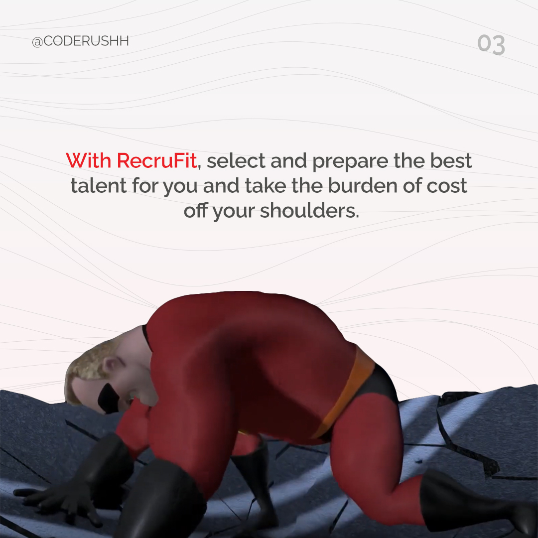 Coderushnepal's tweet image. Stop wasting time and money on recruitment!
Visit us at coderush.com.np/recrufit/ to learn more about how RecruFit can help you save costs and improve results!
#CodeRush #RecruFit #CostEffectiveRecruitment #TailoredPrograms #FocusOnGrowth #SaveTimeAndMoney