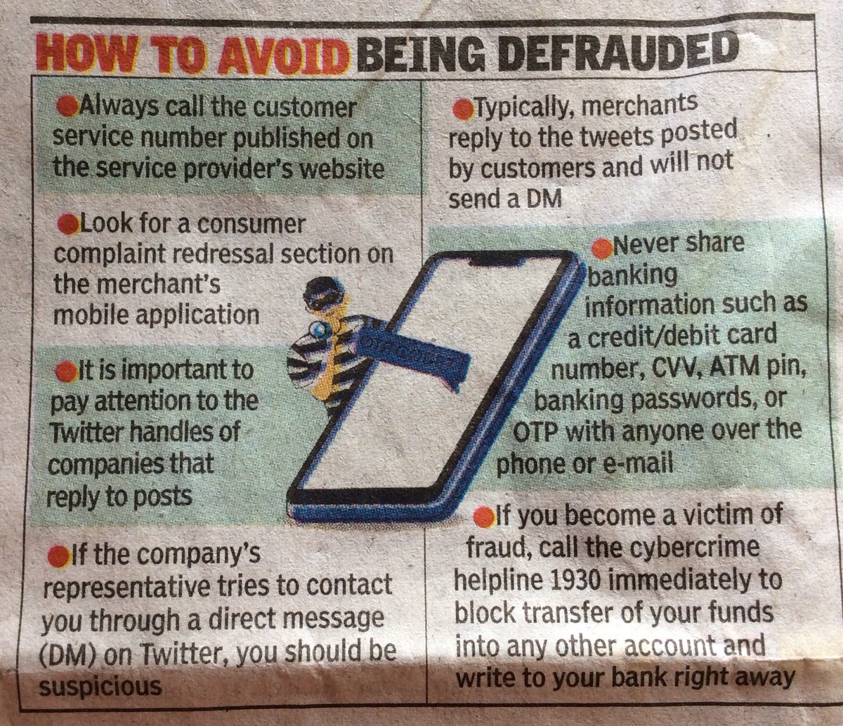 NcibAurangabad's tweet photo. Customer care का नम्बर #Google से नहीं, service provider की authentic website से लें. Fraud होने पर तत्काल कॉल करें 1930 और fraud transaction की आवश्यक जानकारी पुलिस से साझा करें.
@Cyberdost
#Call_1930 #cybersecurity #Police https://t.co/WgzdLlaLeU