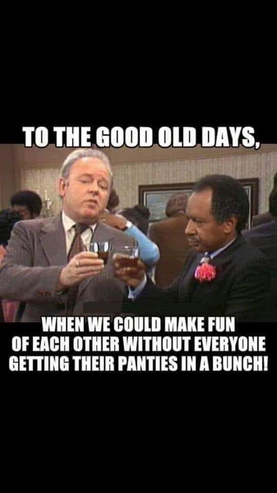 JuansMom1970's tweet image. #archiebunker #georgejefferson #allinthefamily #thejeffersons #classictv #funny #comedy

I love those shows. It was true comedy and you did not get offended.  Those shows could never be made now. Too many sensitive snowflakes around now.
