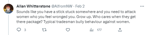 Oh, and I'll just throw this out there -- @DeeBeattieNW, like most @Community1stNW candidates, is backed by the @nwdlc and yet here, as Allan, she states that all tradesmen (like my husband) bully women. I certainly wouldn't endorse a trades-hating candidate like this again.