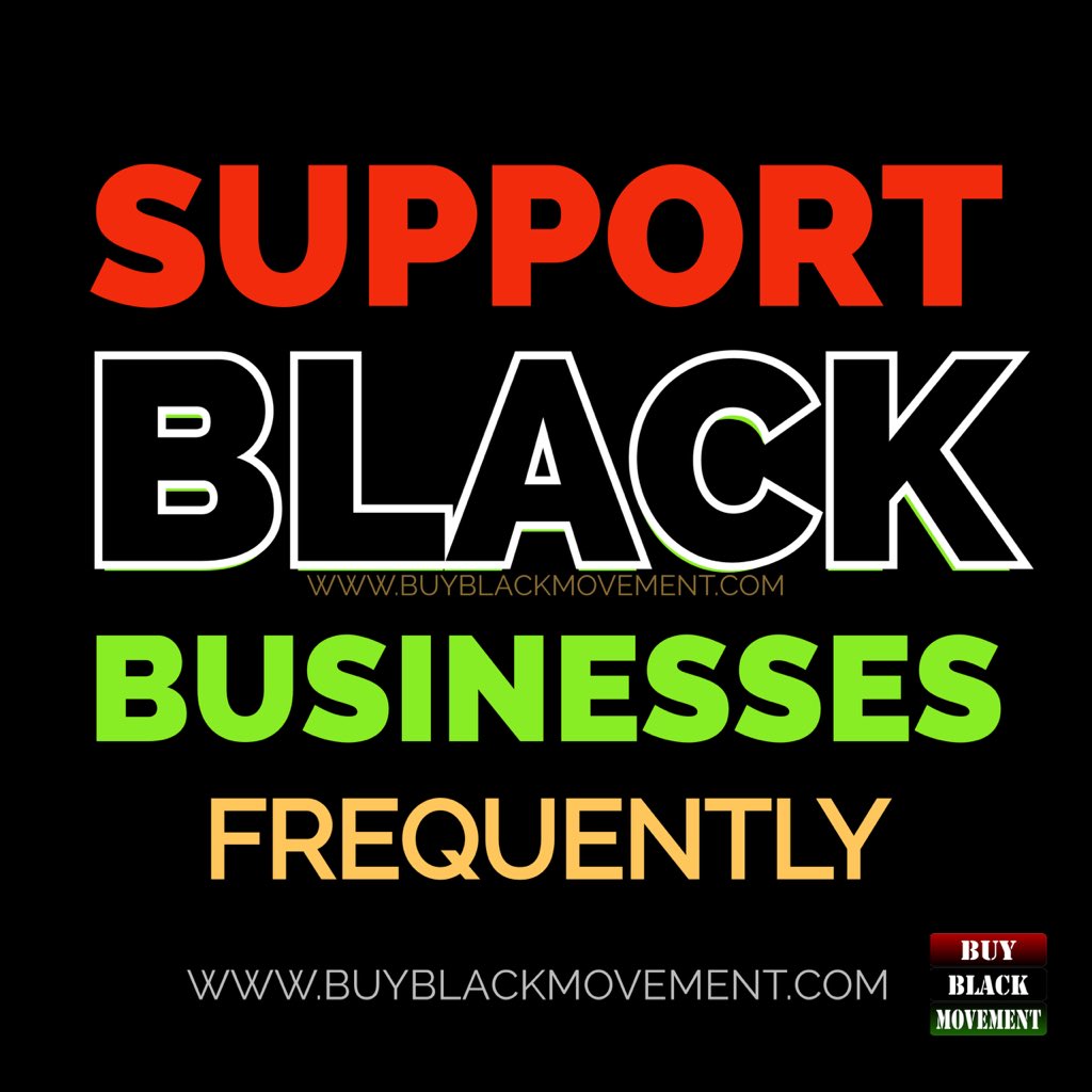 Frequent support *from ourselves* is what will make the Black community flourish. We have the power. 

❤️🖤💚#buyblack at BuyBlackMovement.com

#buyblack #blackbusiness #blackownedbusinesses #blackfirst #blackisbeautiful #supportblack #melanin #melaninmagic #blackcommunity