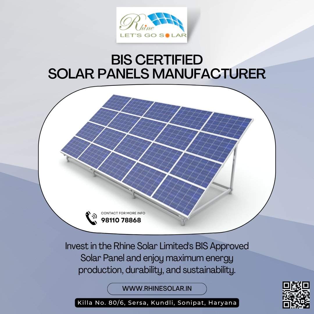 'Empower Your Home with Reliable Solar Energy'

💡 Say goodbye to blackouts and hello to uninterrupted power supply with our BIS Certified solar panels. 🏠 Enjoy freedom & security of generating electricity #SolarEnergy #PowerYourHome #RenewablePower 

bit.ly/33iKw4m