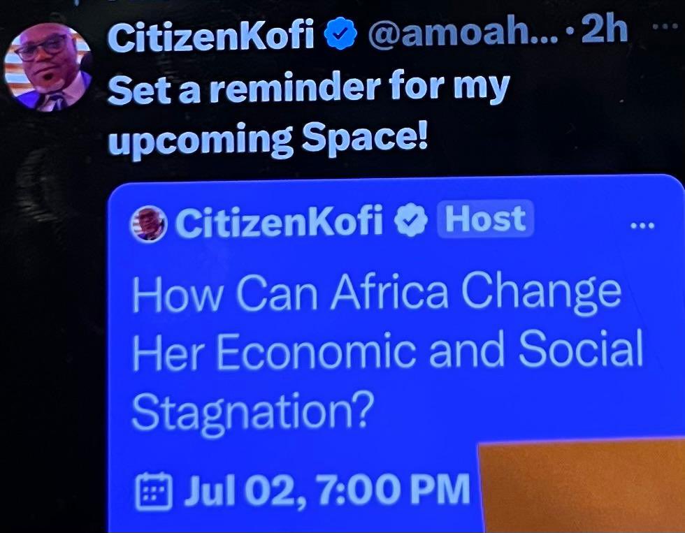 A young person in Africa living under pseudo-democracy, fashioned by dishonest, corrupt n money-craving Leaders is becoming as dangerous as being caught and sold into slavery in the 18th Century

Join me on Twitter Spaces on July 2nd to learn and to contribute on the way forward