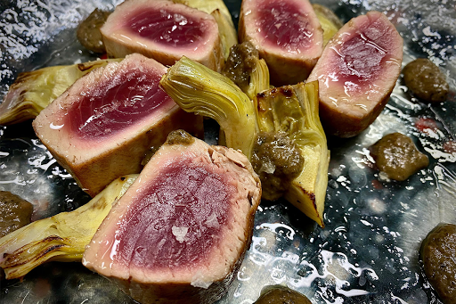 viaggrego's tweet photo. #Filetto di #Tonno scottato con #Carciofi saltati e tapenade di #OliveTaggiasche! #Ricetta!
https://t.co/nomAkN8Zb1 https://t.co/3tBjSlLOxA