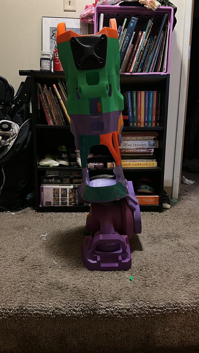 G33kT3ch's tweet photo. #games2life left leg of the power armor frame is done. More power armor frame to go. This thing is going to be massive. Hope I have enough time to finish it. See you at #ERRF2023 more to come and maybe a video when I do the painting and final assembly. https://t.co/woQ4lbD6s6