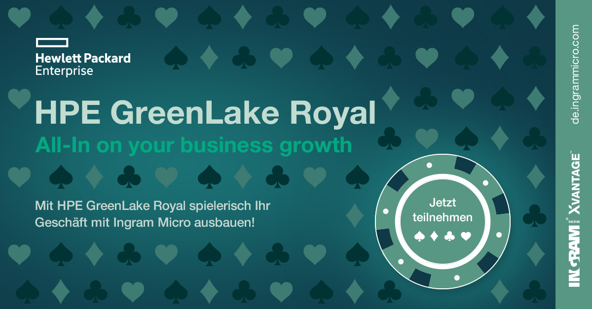 Mit HPE GreenLake Royal spielerisch Ihr Geschäft mit IngramMicroDE ausbauen!
Noch bis 30.09. am HPE GreenLake Royal Partner Programm teilnehmen, und ein unvergessliches Wochenende im Hotel GreenLake in Bozen verbringen.
lnkd.in/ejus-Gt7

#HPEGreenLake