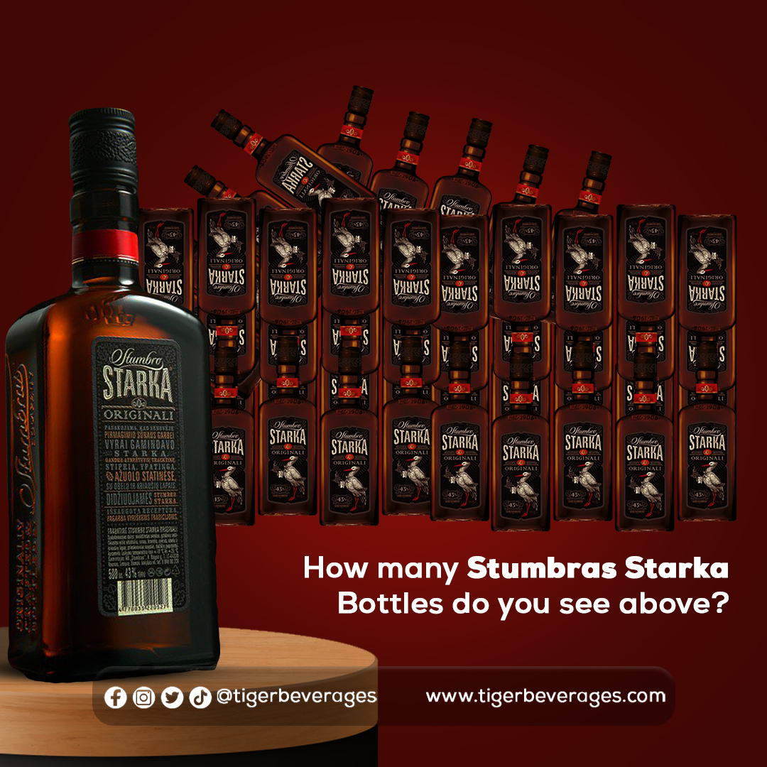 Thursdays are for some brain-tickling trivia fun! Who’s game!? 🤩 Count the number of bottles in the image and comment with your answer - let’s see who gets it right! 🤓

#ThursdayTrivia #StumbrasStarka  #Vodka #StumbrasVodka #Stumbras #LuxuryLifestyle