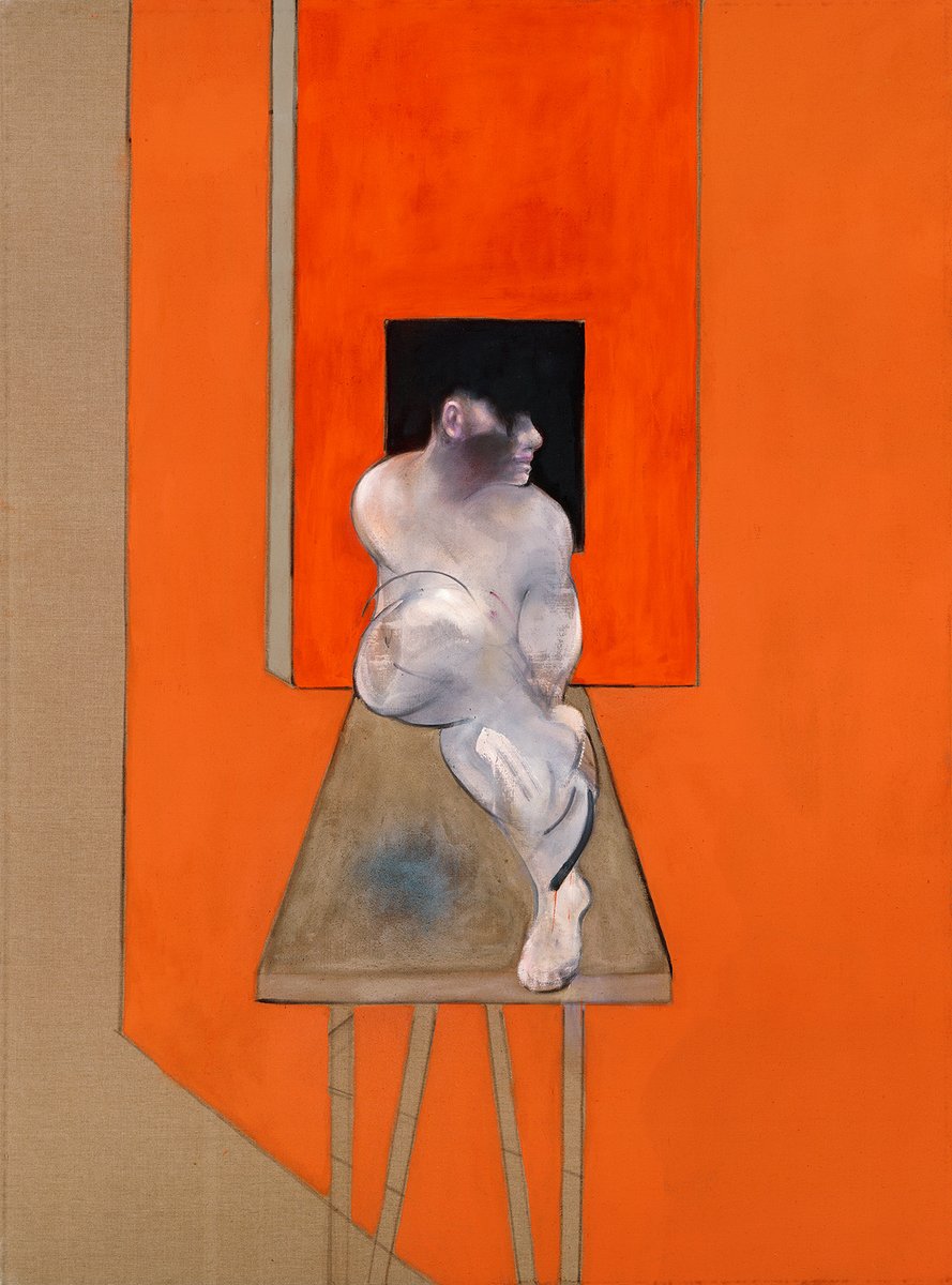 'Study from the Male Body', 1986 Oil and pastel on canvas 78 x 58 in. (198 x 147.5 cm) #francisbacon #artist #baconartist #fineart #oiloncanvas