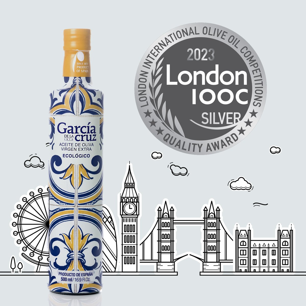 GarciadlacruzES's tweet photo. ¡Uno más!
Hemos sido galardonados con un nuevo premio en #LONDONIOOC
¡Medalla de plata a la calidad de nuestro Master Miller!
#seguimostrabajando #crecimiento #calidad #aove #aceitedeolivavirgenextra https://t.co/Z3hrHibMkv