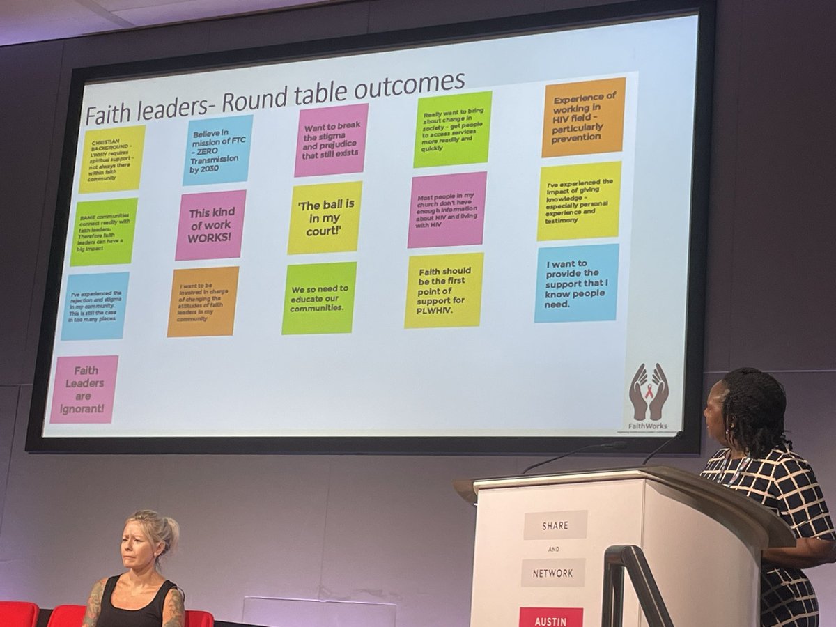 Rachel Musomba is presenting the results of the project “FaithWorks” during which they engaged with faith leaders, 4000 people in total, introduced HIV testing in faith settings (400 tests done), and spread the word about U=U while generating evidence (videos, etc). #NHIVNA23