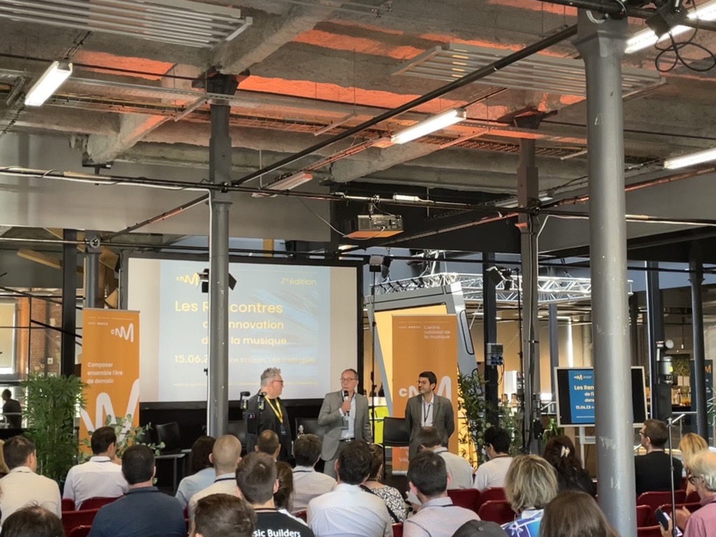 [#EnDirect] Les Rencontres de l'innovation à @plaineimages démarrent ! @jpthiellay , président du CNM, et Hilaire Multon, directeur DRAC Hauts-de-France lancent cette journée d'échanges et de rencontres entre professionnels de la musique et de la tech. #RencontresInnoMusique23