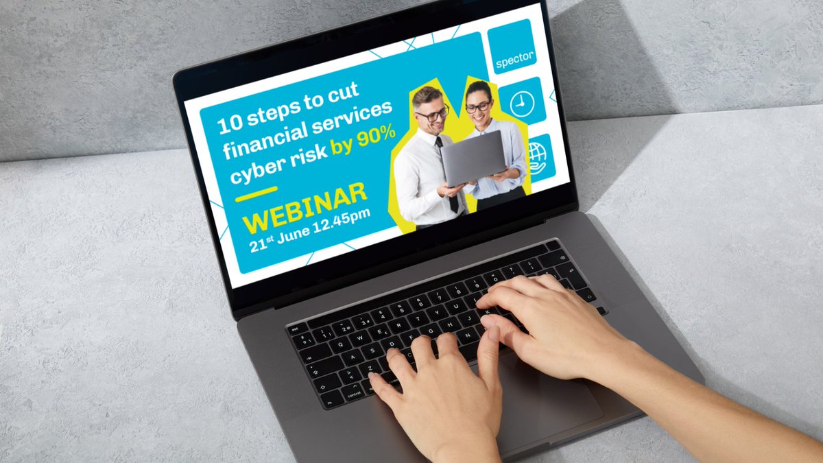 In case you missed it 📢
📣𝐍𝐄𝐖 𝐖𝐄𝐁𝐈𝐍𝐀𝐑 from <a href="/Spector_IT/">Spector Information Security</a> Mark Hurley
📌Wednesday 21st June 12.45pm
Understand the 10 steps you need to do to cut cyber risk to your Financial Services operation by 90%. ⬇️
Register here 👇
lnkd.in/gSgYfYEf