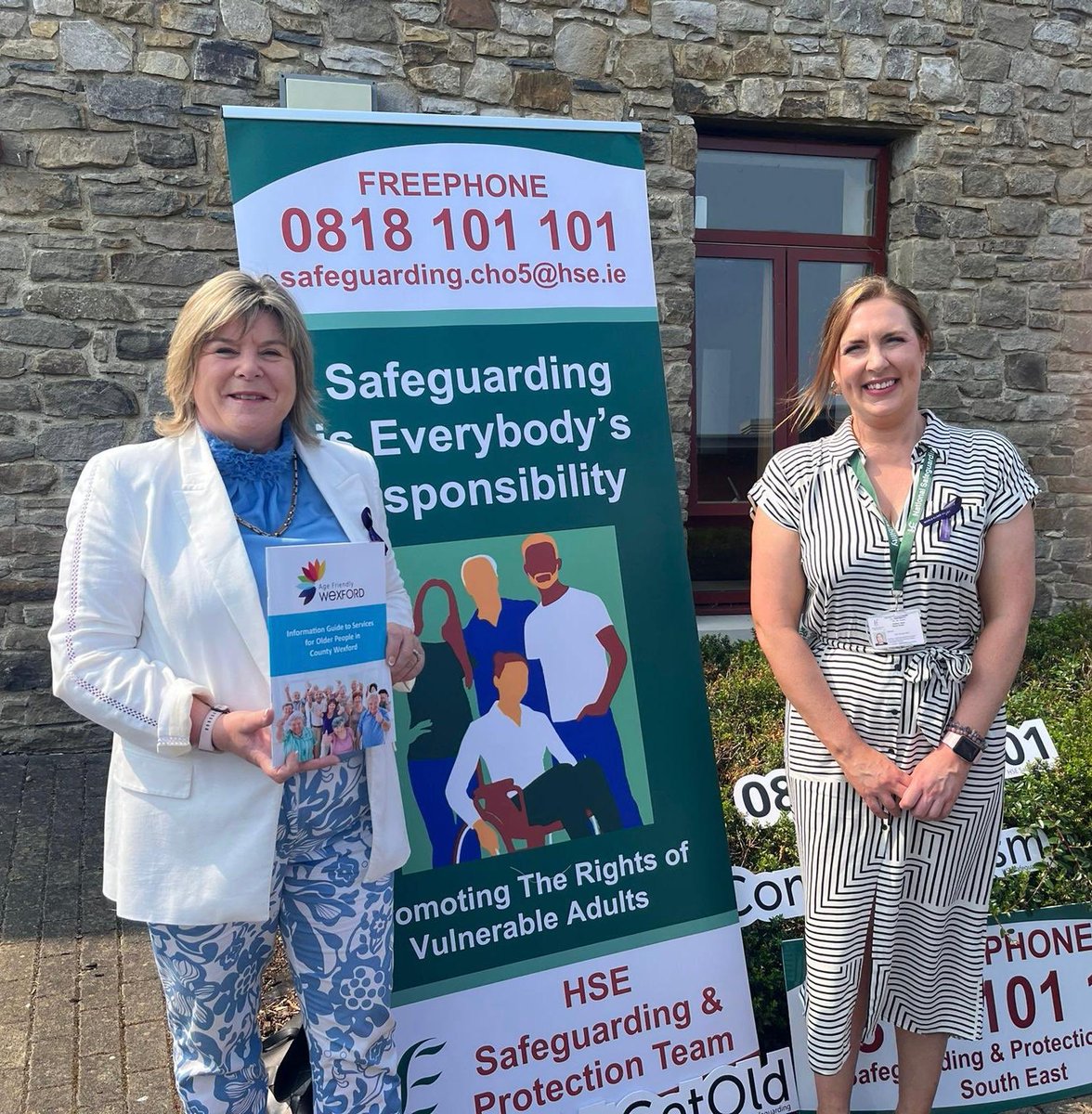 <a href="/MaryButlerTD/">Mary Butler TD</a> Minister for Older Persons &amp; Mental Health with Siobhan Maher SG social work team leader in Wexford to launch a new older persons directory for the area developed by WEXICOP <a href="/WexGenHosp/">Wexford General Hospital</a> <a href="/SouthEastRadio/">South East Radio</a> <a href="/SouthEastCH/">HSE/SECH (now part of HSE Dublin and South East)</a> <a href="/Safeguarding_ie/">HSE National Safeguarding Office</a> #WorldElderAbuseAwarenessDay