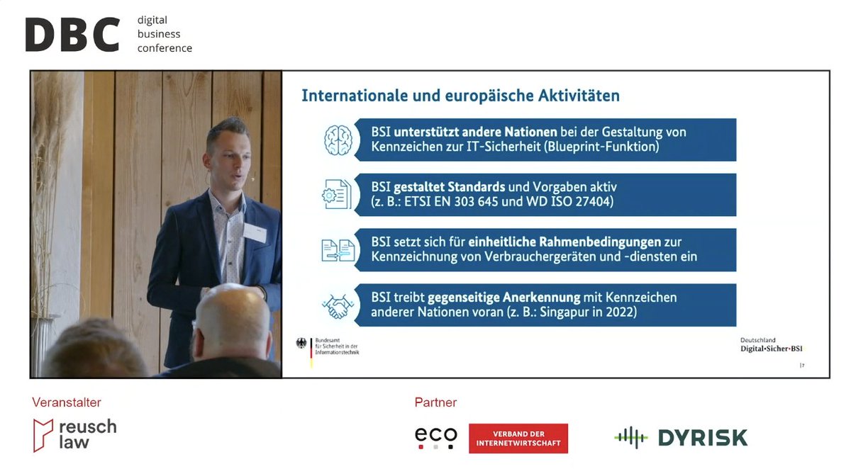 Internationale und europäische Aktivitäten #ITSicherheit|skennzeichen #DBC23 Paul Trinks @BSI_Bund