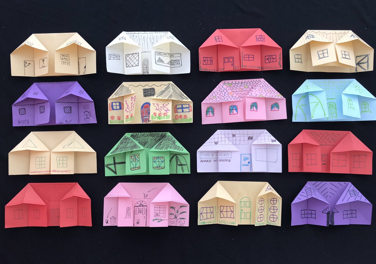 Making paper community this week! 
A delightfully playful response to the theme of “play,” these origami dwellings are an imaginative expression of collective individuality. @WellCitySals @SalisburyMuseum #handsonartyfacts #creativewellbeing #artandmentalhealth #artsandheritage