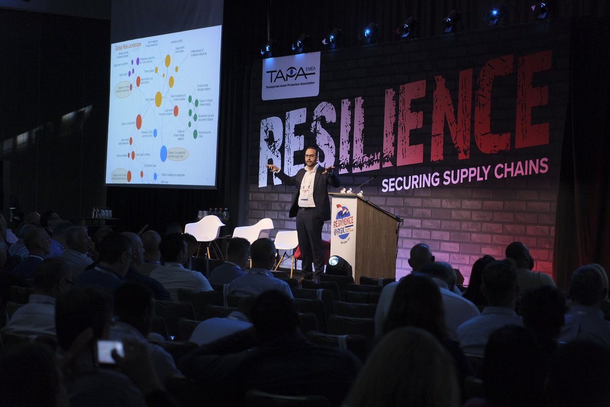 tapaemea's tweet photo. In the world of global #logistics, what happens when the lights go out? 

How would your #supplychain deal with a transregional blackout after a sudden, longer lasting #poweroutage.

Marco Felsberger, Global Head of Resilience at @GWWorld, took our audience on this journey https://t.co/5TfvsHZnN4