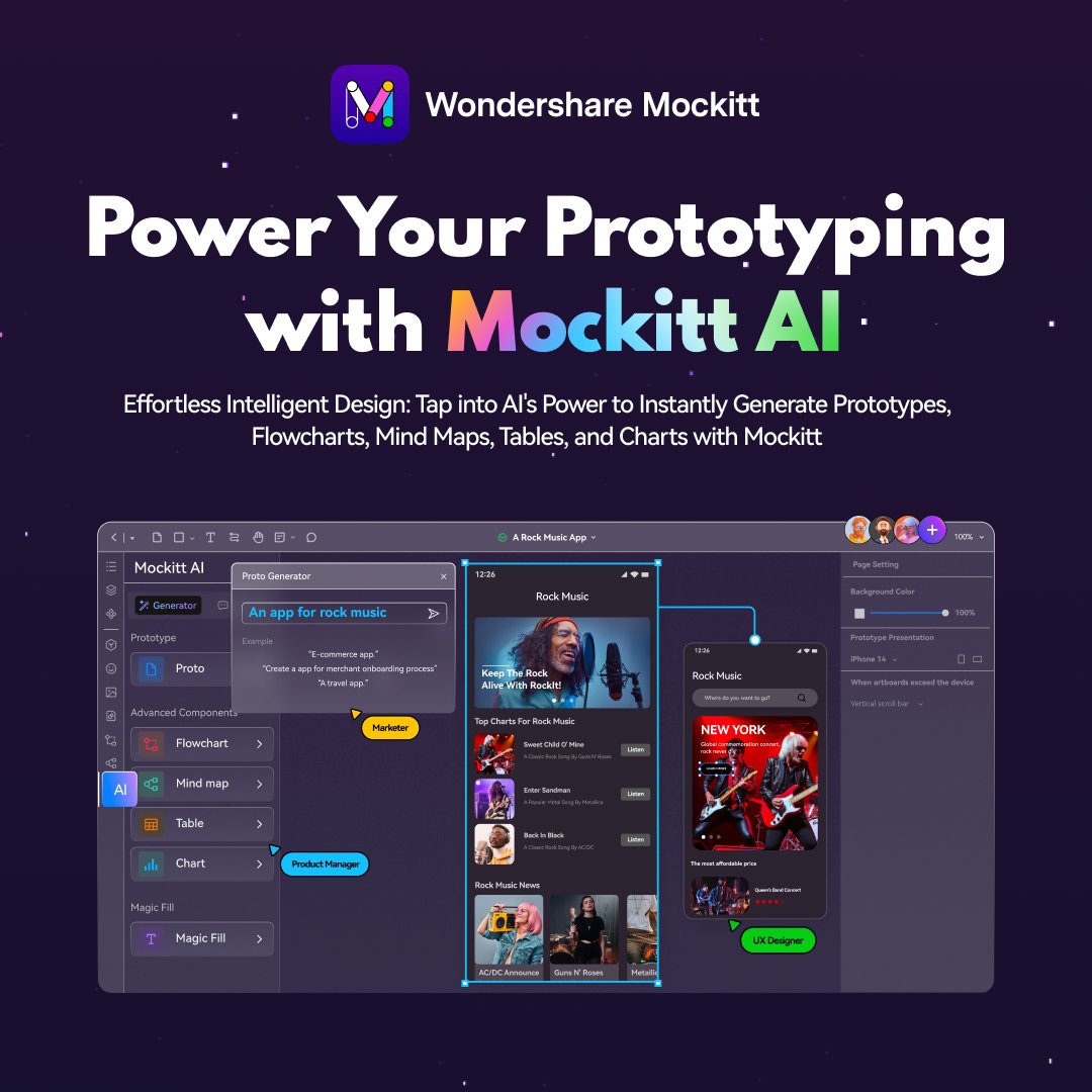 🎉 Retweet &amp; Win! 🎁 Join the #MockittAI Twitter Campaign!
🌟 How to enter
1️⃣ Retweet this post to participate❤️ 
2️⃣ Follow our official account🎁
⚡️The campaign will end on 7/16 
🚀 Good luck to all participants! 🍀✨
#MockittAI #RetweetToWin #UXDesign #AppDesign #wondershare