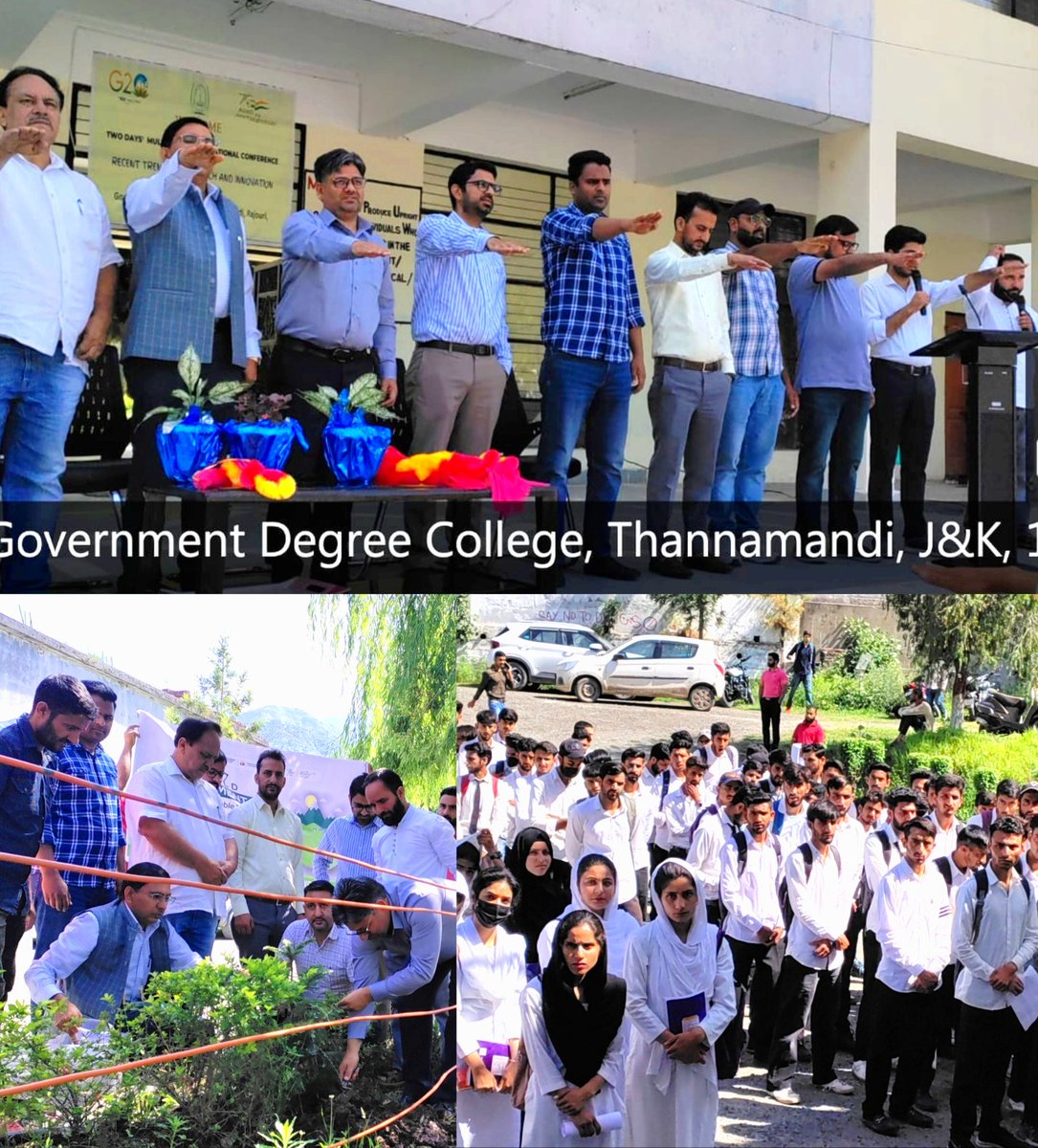 NssGdctmd's tweet photo. #NSS unit GDC Thannamandi Celebrates World Environmental Day by organising a plantation drive in the campus on 05th June 2023.

@_NSSIndia @NssJammu @NssrdD @NisithPramanik @ianuragthakur @OfficeOfLGJandK @PMOIndia @muhammad_shoket @YASMinistry https://t.co/y7i8PHhVUj