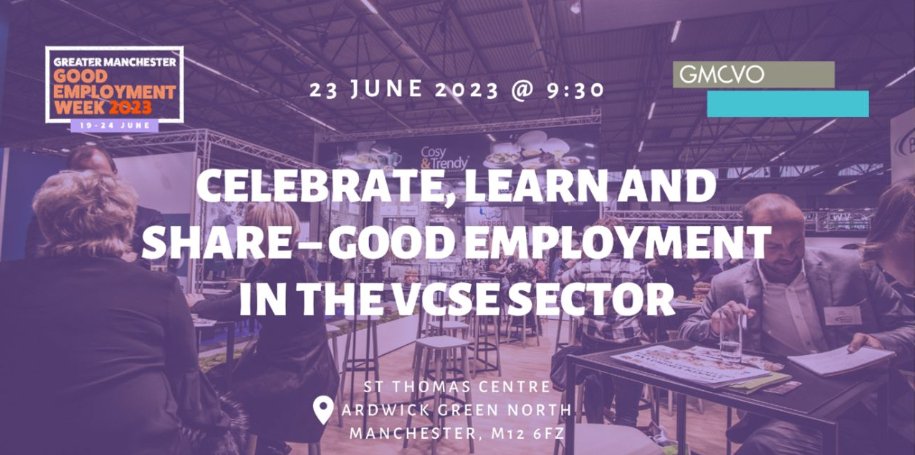 📢 One week until our #GoodEmploymentWeek event!

We're teaming up with @gmcvo to host a panel discussion with a focus on the voluntary, community and social enterprise sector. We'll be exploring the @GoodEmpCharter and @LivingWageUK.

👉 Sign up: gmcvo.org.uk/civicrm/event/…