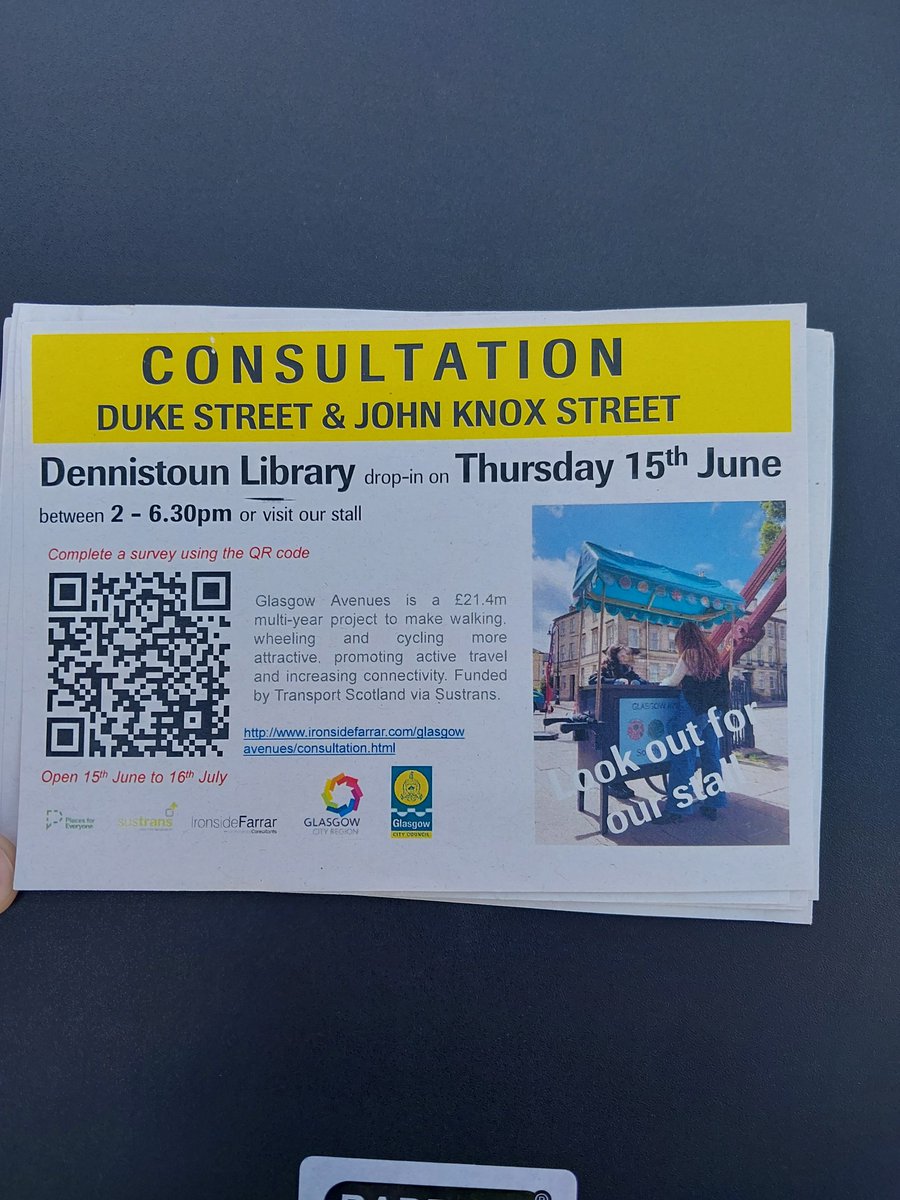 PSOSGreaterGlas's tweet photo. Local officers are at High Street at Duke Street as part of the Glasgow Avenues Project consultation along with council representatives from NRS providing free bike marking until 1230hrs today. 

@bikeregister 
@GlasgowCC 
#OpOptimize https://t.co/Vnoz5AoWub