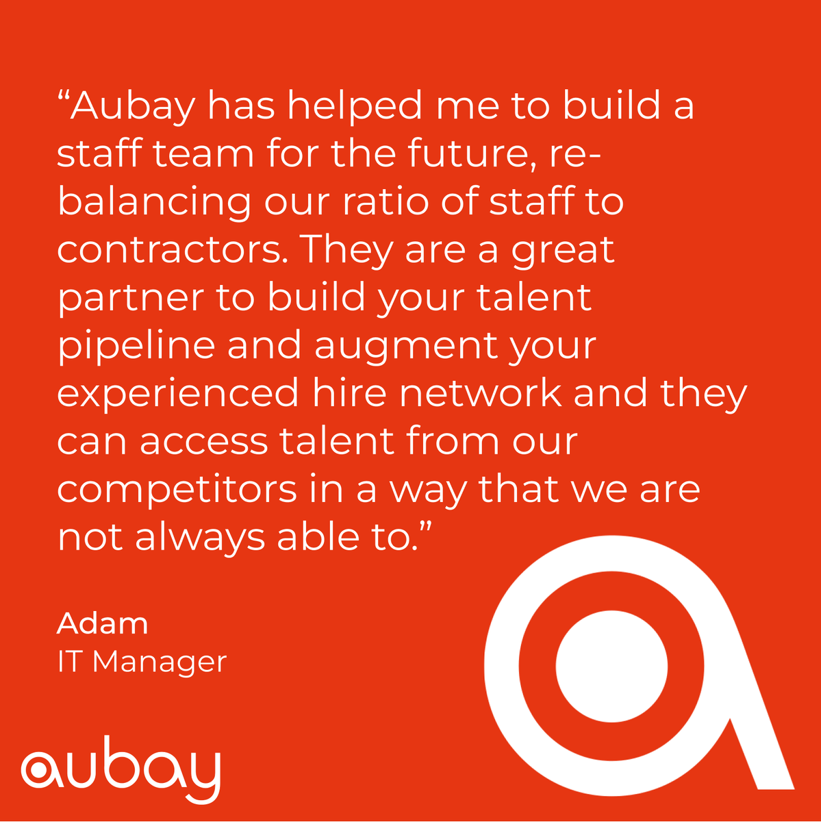 AubayUK's tweet photo. We've been working with Adam since 2019 to build out his team’s talent pipeline as he scaled his team from 20 to over 200. Of the talent we placed in his team, most have converted and are permanent employees, including a handful who now hold senior leadership positions. #level39 https://t.co/v4L8IIqQs6