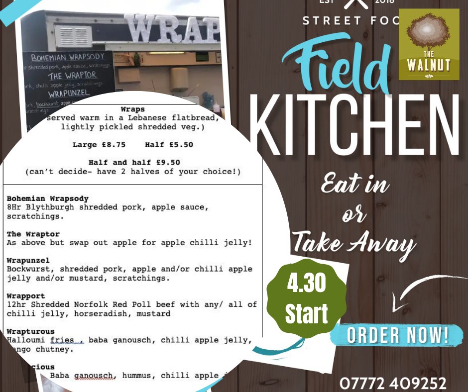 #beerdaybritain! Celebrate our national alcoholic drink #beer. At 7pm, raise a glass & say #CheersToBeer (post your photo's too!)
And enjoy #teaoutthursday  with beautiful, slow cooked, vibrant, wholesome wraps from @the_fieldkitchen, Suffolk kimchi & chips 🤤 perfect with a pint
