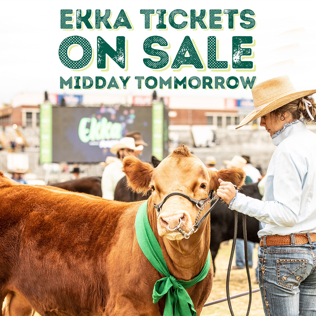 🔉 BIG EKKA NEWS 🚨

Ekka tickets will go on-sale tomorrow at 12pm!

Subscribe now to save a huge 50% on tickets for the first 10,000 tickets! 

Once they sell out, subscribers can get 30% off until midday Monday.

Don't miss out!

SUBSCRIBE NOW TO SAVE 🔗bit.ly/3bzInWG