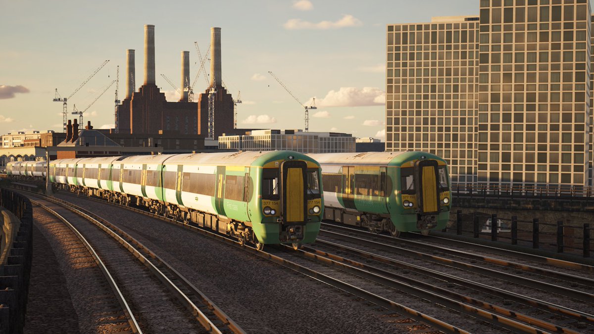 Sipha__'s tweet image. Leaving Battersea Park
#Southern #Class377 #TrainSimWorld