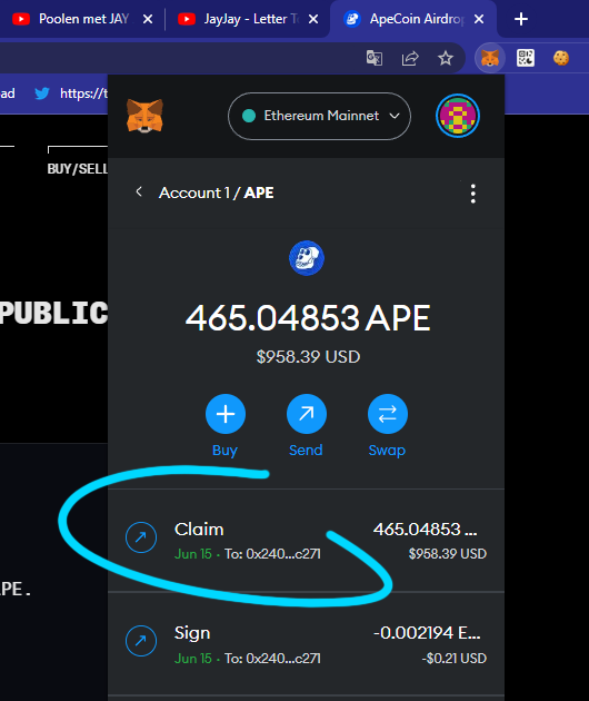 WTF? apecoin their public airdrop is live and look what i just claimed?? 👇 (i hold a mayc tho) 🔗 apecoin.gl/airdrop $APE #APE ApeCoin #Airdrop #BAYC #MAYC #NFTs #USDT $BEN $PSYOP $LOYAL $MONG #web3 $PEPE #SHIB $op $ADA #ETH ETHER $FLOKI $HABIBI $LINK Cardano $HEX #HEX…