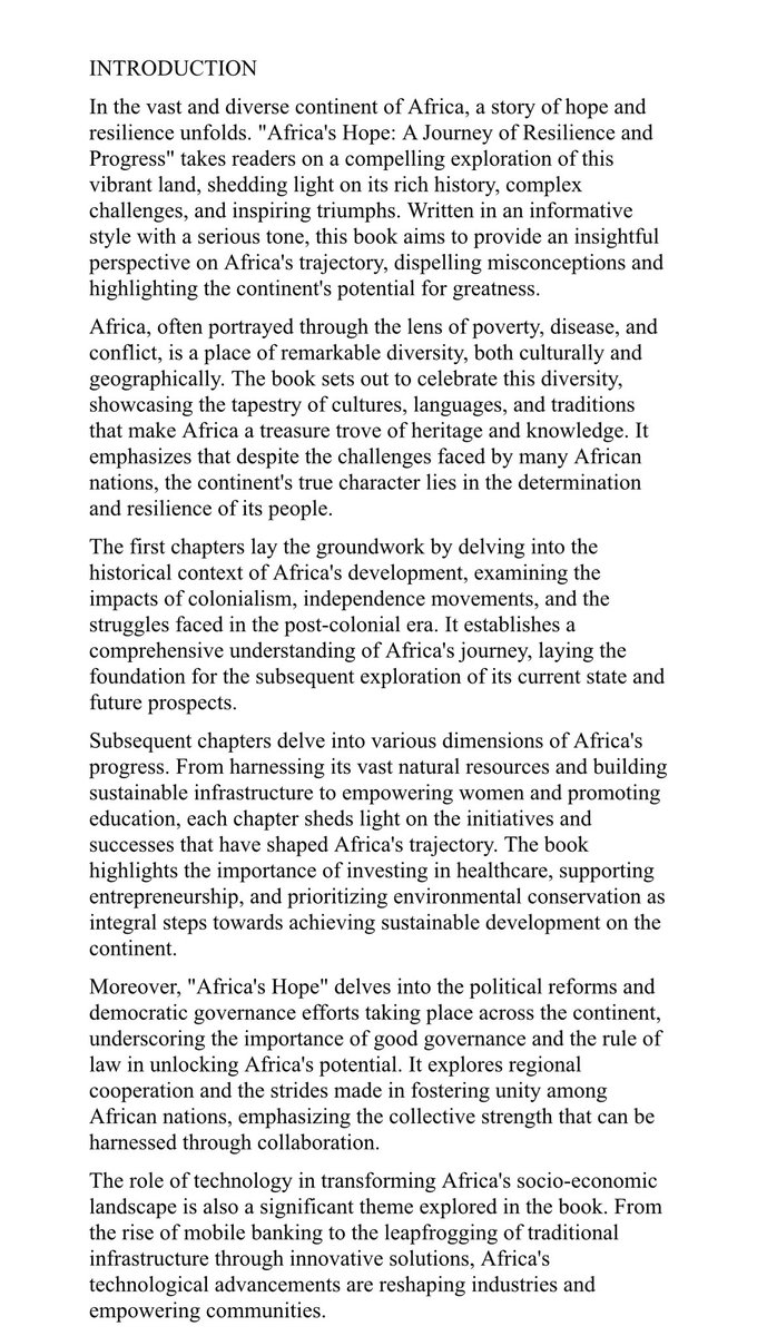 Rafmorgan6's tweet photo. Join me in shaping the narrative of Africa's Hope, an inspiring tale of resilience and progress. I invite visionary sponsors to support the publication of this extraordinary book, amplifying voices, and fostering a deeper understanding of Africa's dynamic journey. #Africa #Book https://t.co/dBx22kaI3F
